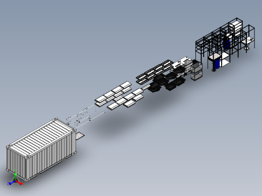 移动水产养殖集装箱正等轴测缩略图