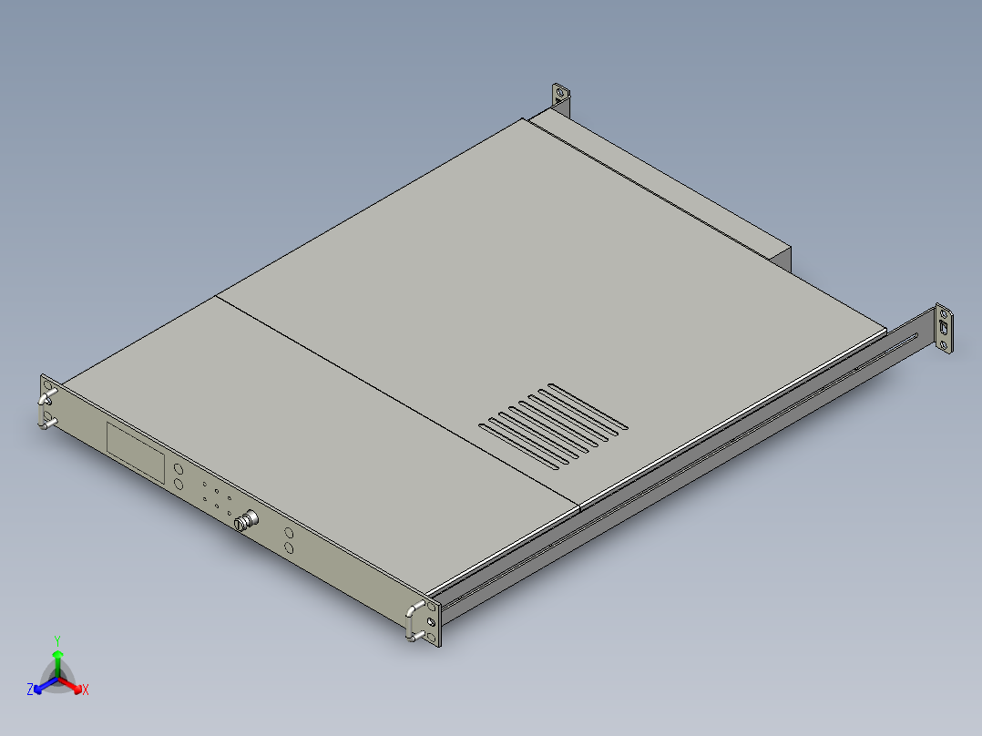 Rittal-1U工控机消防用-7338.321正等轴测图