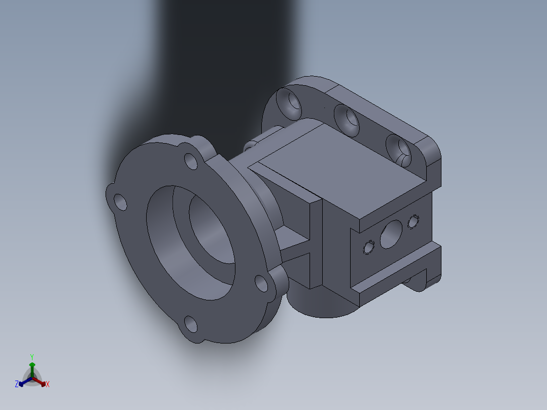 A7V型泵缸体加工工艺及铣顶面夹具设计正等轴测图