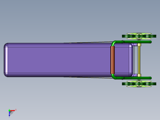 行李手拉机场箱包车俯视缩略图