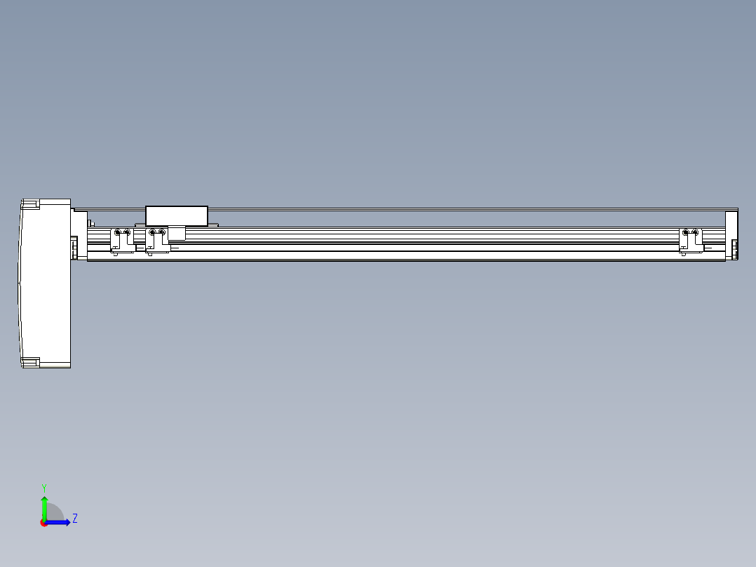 TPA-KNR-60E-1205C-L450A1-MP-H40-N3线性模块铝制底座左视图