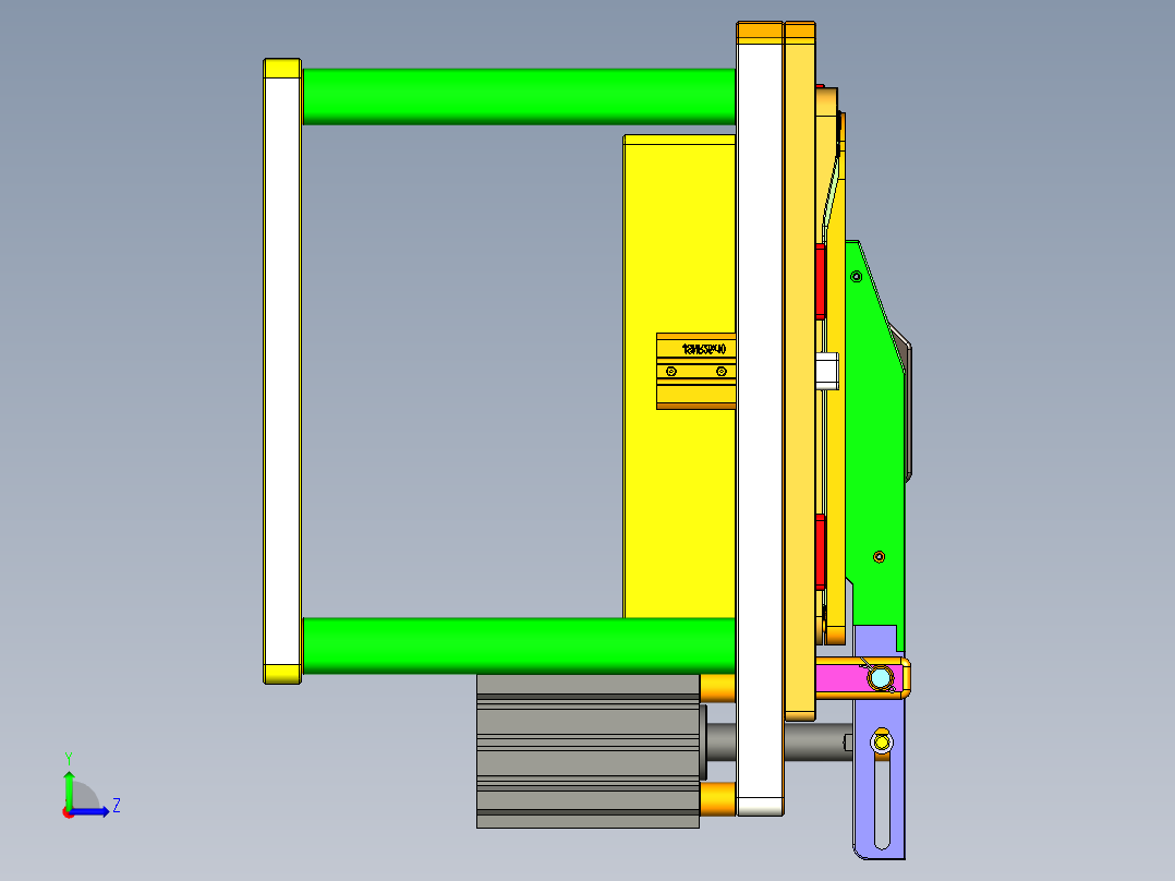 APP20-A-笔记本CNC工装夹具三维模型CNC3左视图