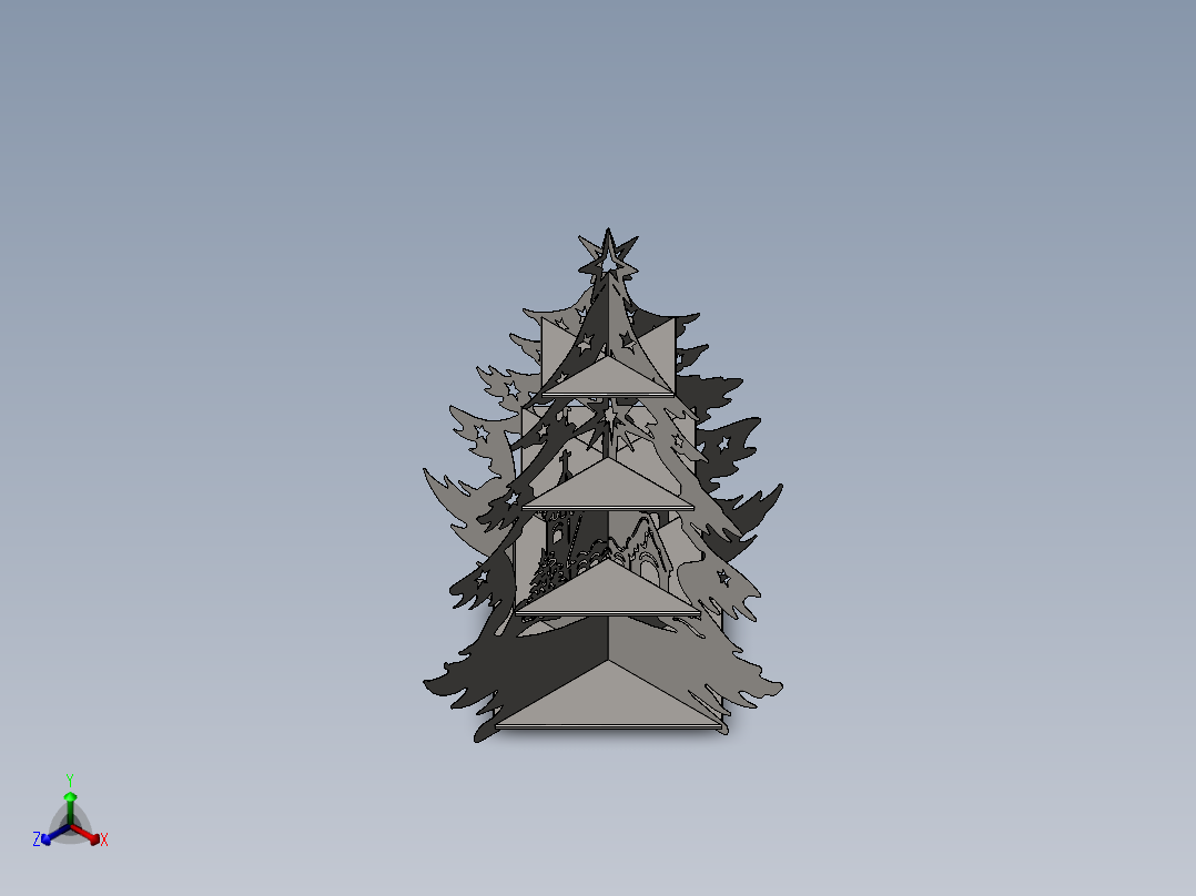 立体拼图、激光切割、线切割图纸(14)正等轴测图