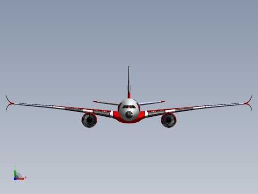 双发远程宽体客机前视缩略图