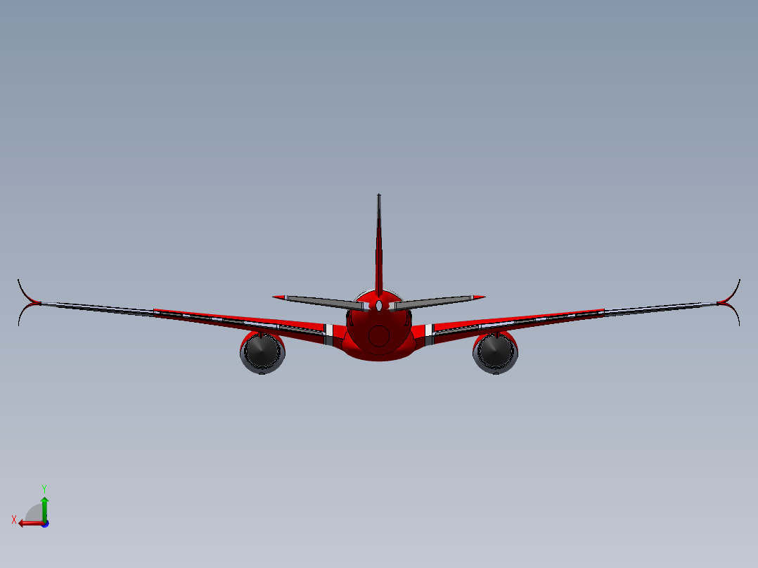 双发远程宽体客机后视图