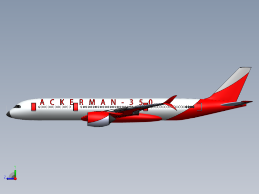 双发远程宽体客机右视缩略图