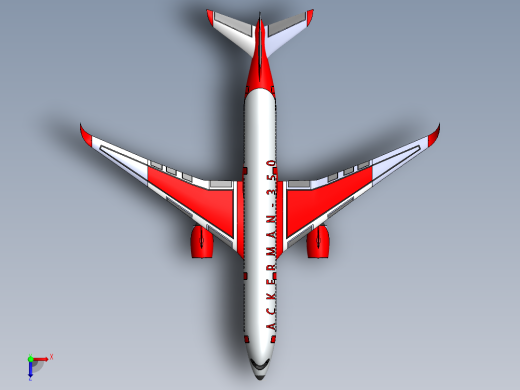 双发远程宽体客机俯视缩略图