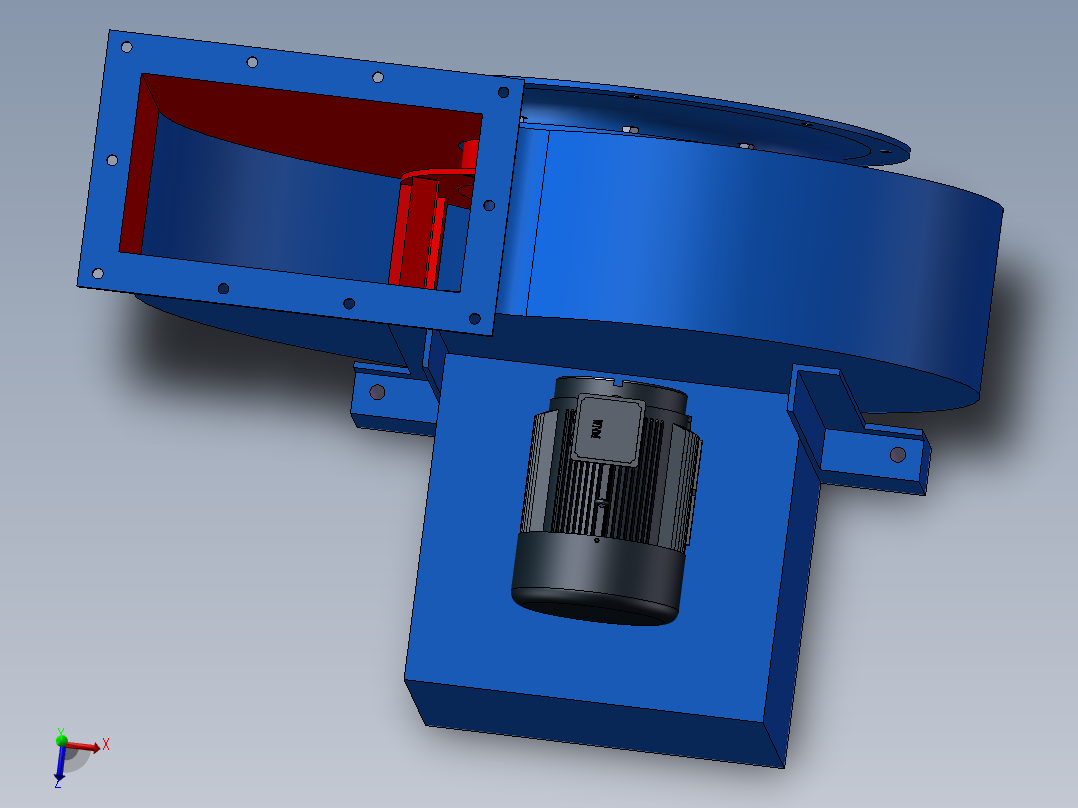 CF(A)No4A、4．5A多翼式离心通风机主视图