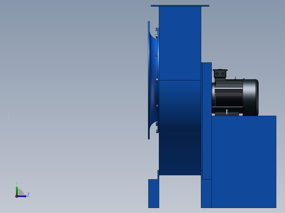 CF(A)No4A、4．5A多翼式离心通风机左视图