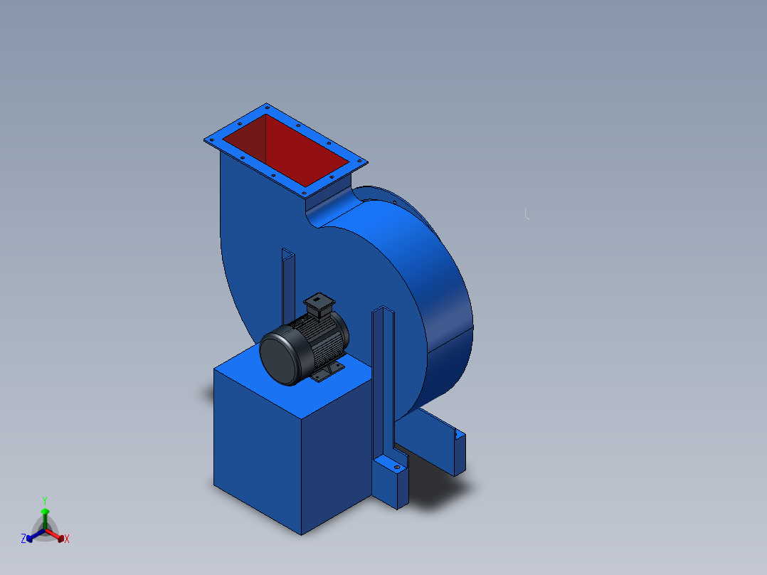 CF(A)No4A、4．5A多翼式离心通风机正等轴测图
