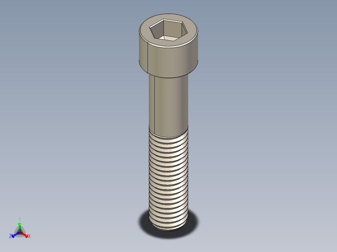 Screw_DIN_912_M12x60_A2.STEP公制内六角螺钉主视图