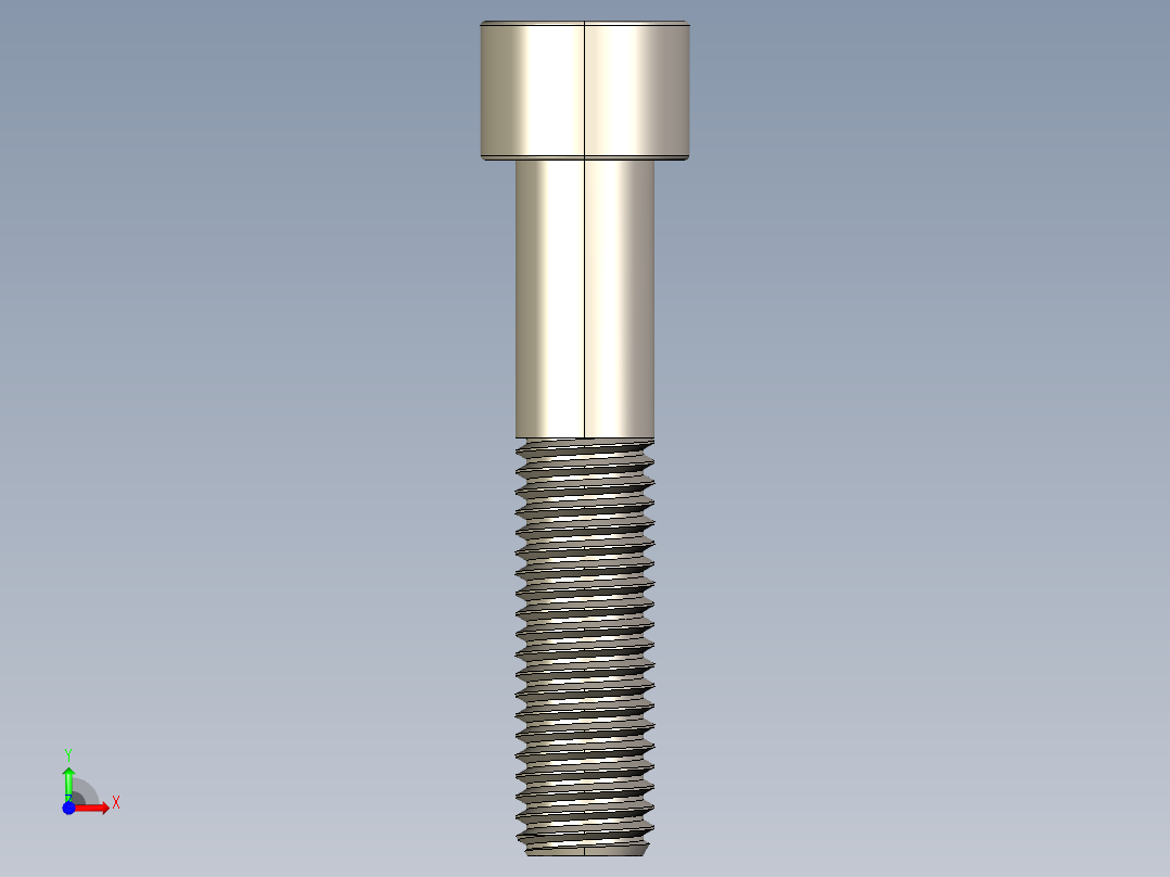 Screw_DIN_912_M12x60_A2.STEP公制内六角螺钉前视图