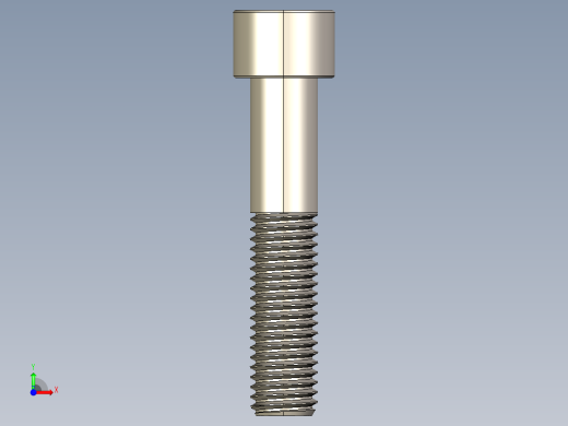 Screw_DIN_912_M12x60_A2.STEP公制内六角螺钉前视缩略图