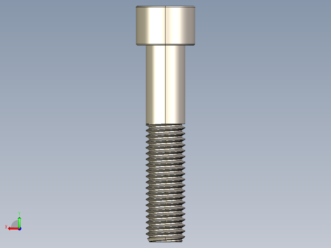 Screw_DIN_912_M12x60_A2.STEP公制内六角螺钉后视图
