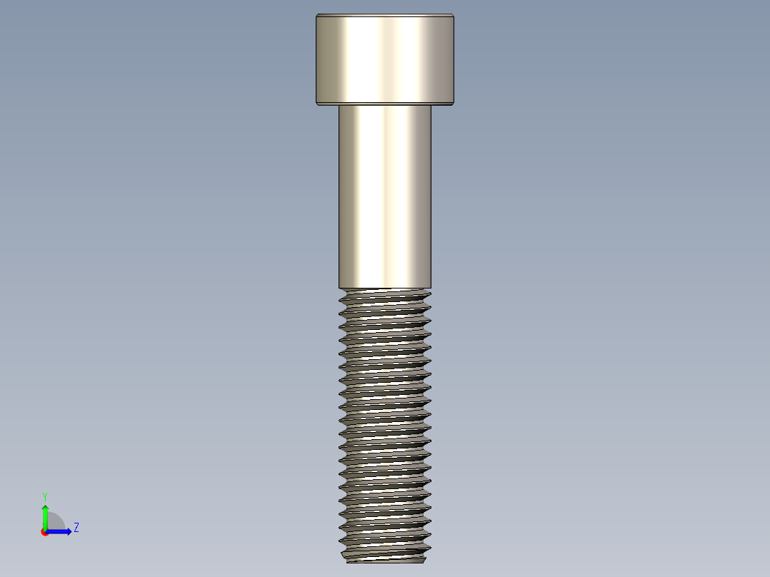 Screw_DIN_912_M12x60_A2.STEP公制内六角螺钉左视图