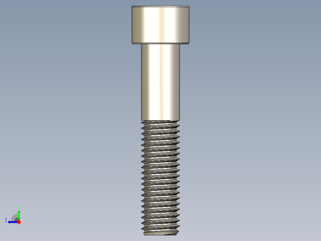 Screw_DIN_912_M12x60_A2.STEP公制内六角螺钉右视图