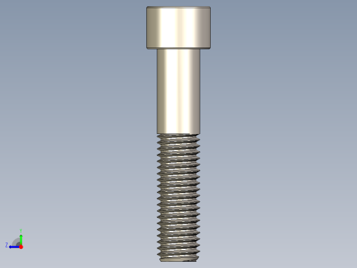 Screw_DIN_912_M12x60_A2.STEP公制内六角螺钉右视缩略图