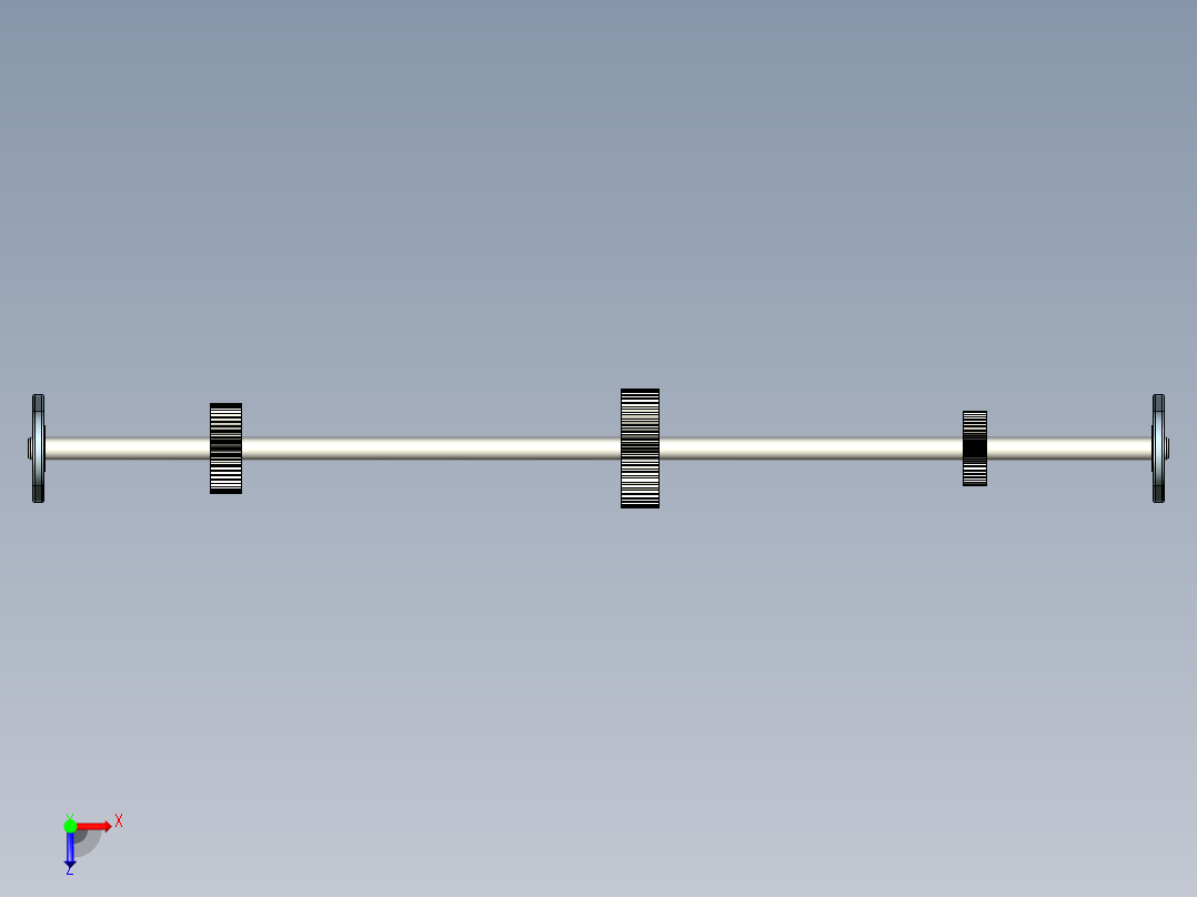 钢轴扭转俯视图