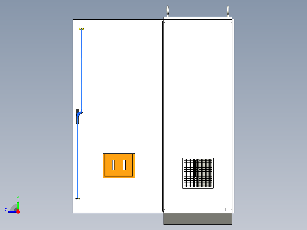 三柜双电源刀开关plc软启动控制柜 55724右视图