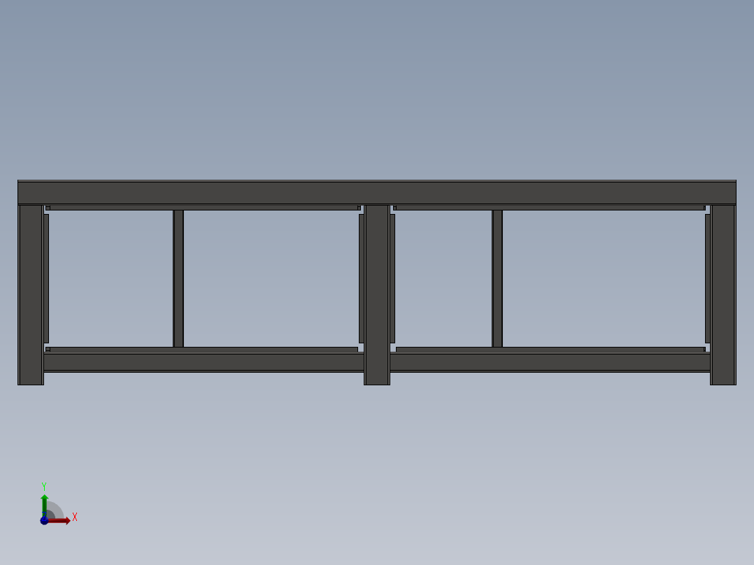 可拆卸桌子前视图