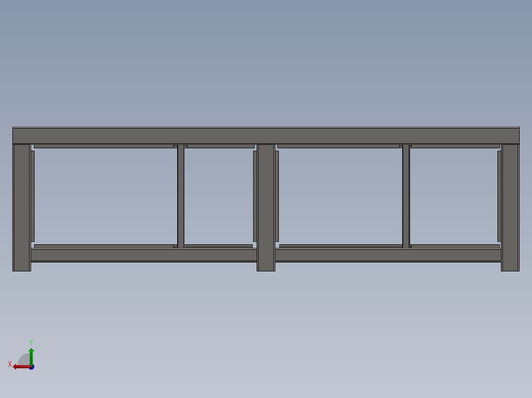 可拆卸桌子后视图
