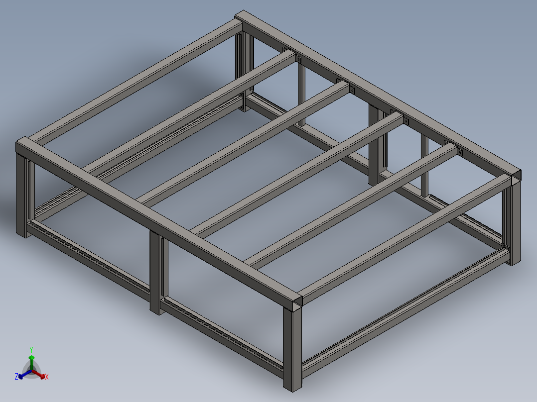 可拆卸桌子正等轴测图