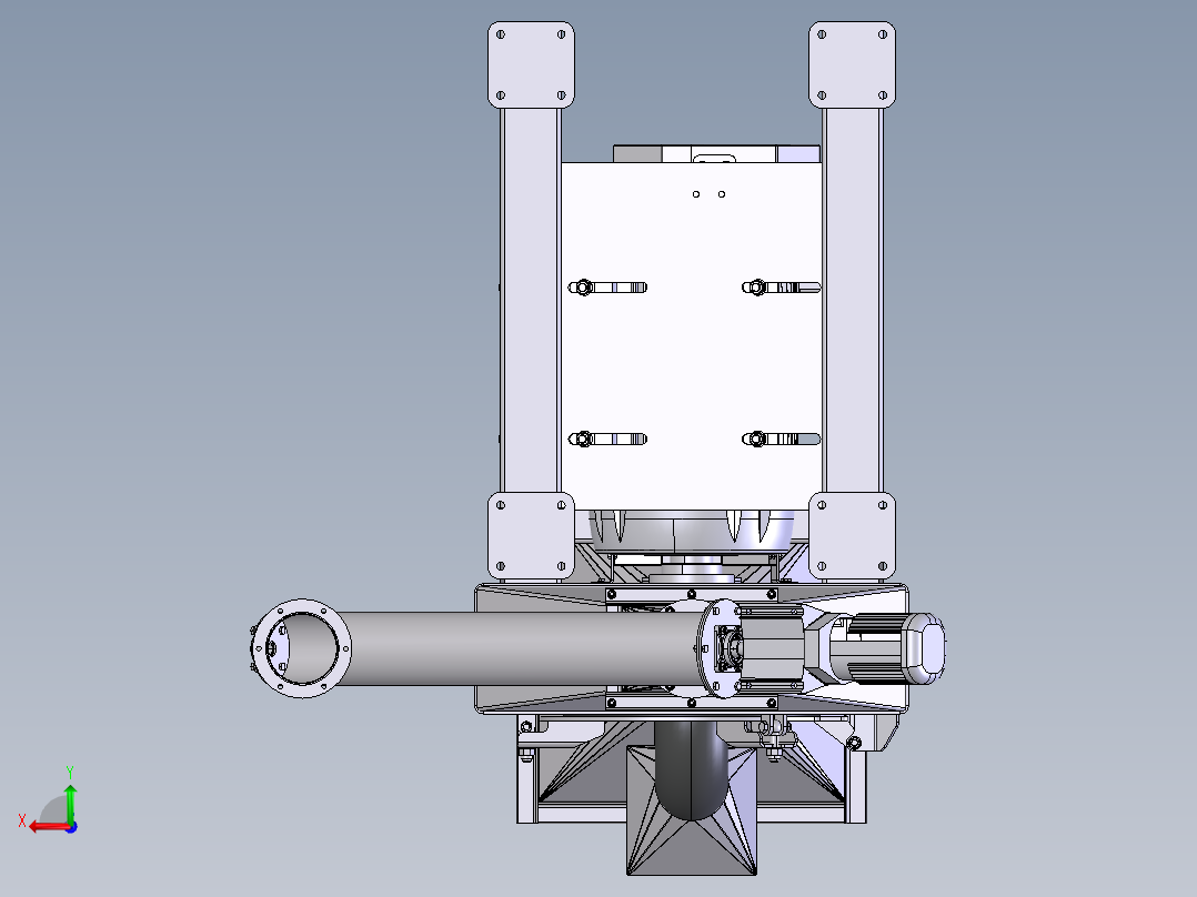 破碎机、宠物食品粉碎机后视图