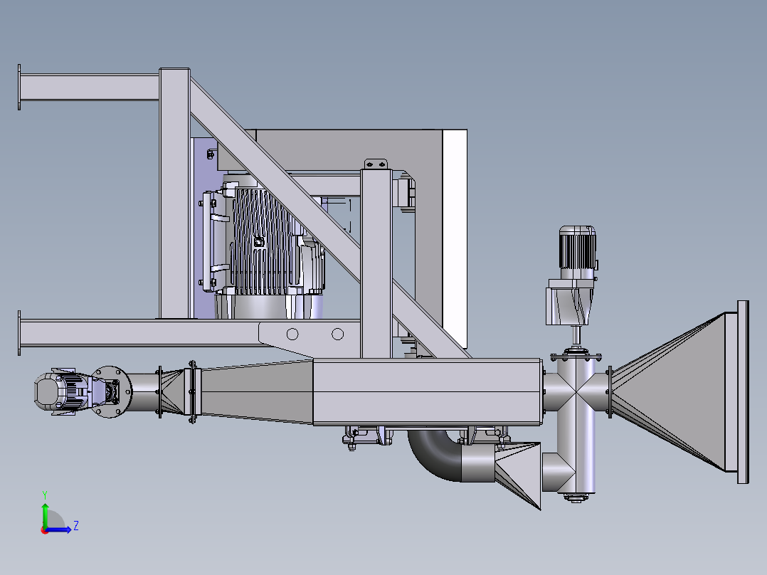 破碎机、宠物食品粉碎机左视图