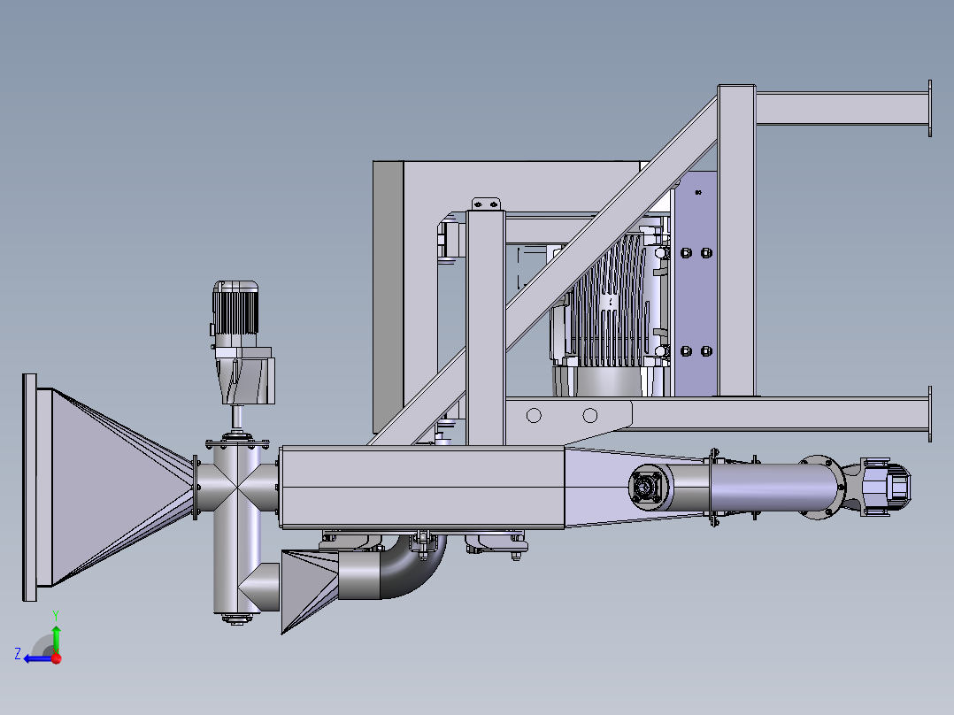 破碎机、宠物食品粉碎机右视图