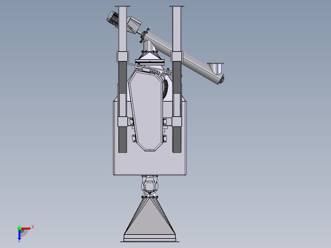 破碎机、宠物食品粉碎机俯视图