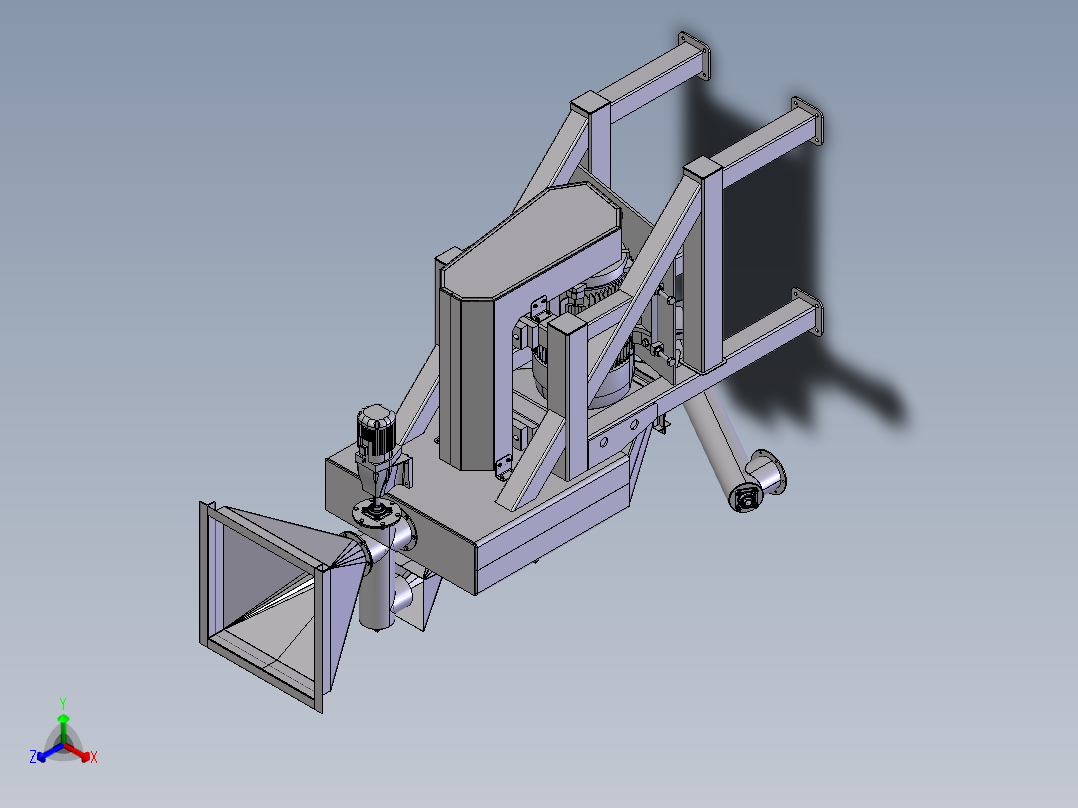 破碎机、宠物食品粉碎机正等轴测图