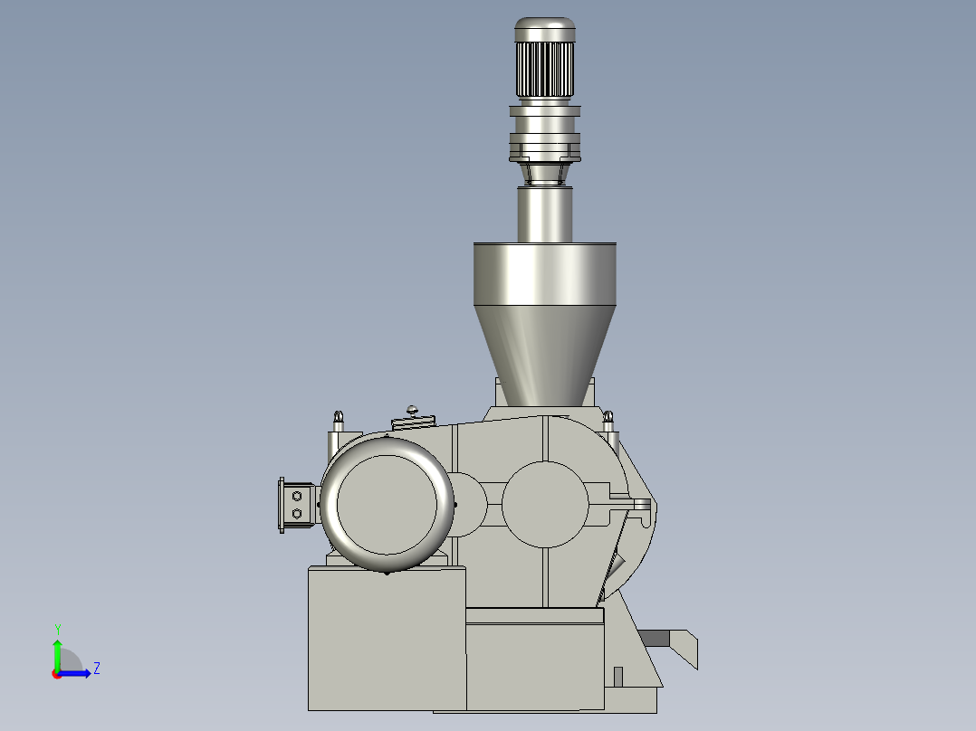 螺杆连续混合搅拌机左视图