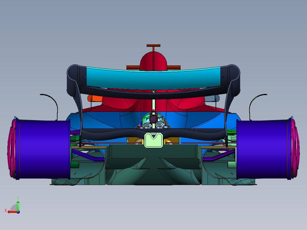 F1赛季推出的冠军赛车后视图