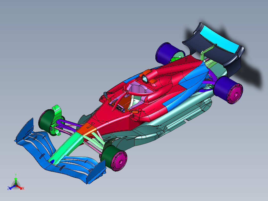 F1赛季推出的冠军赛车正等轴测图