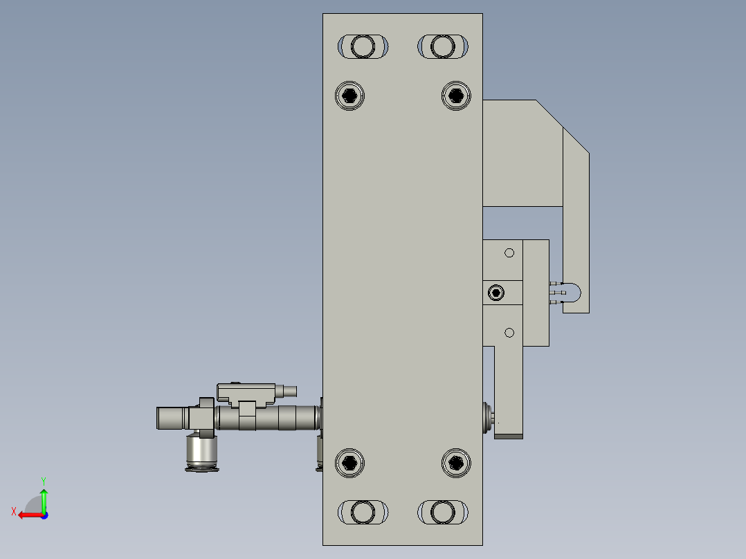 探针装配体后视图