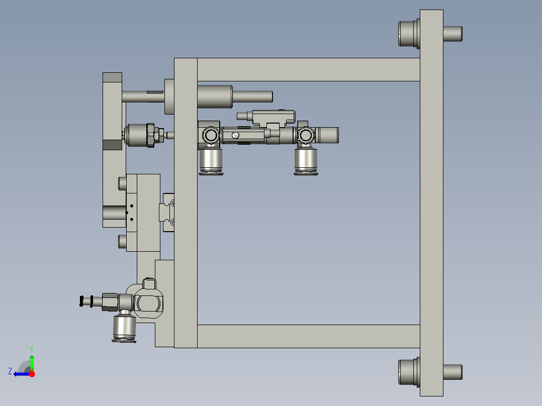 探针装配体右视图