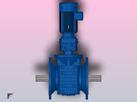 SF97R57组合式斜齿-蜗轮蜗杆减速机SF97R57-YV1.1-4P-538-M1-0°-A+B俯视缩略图