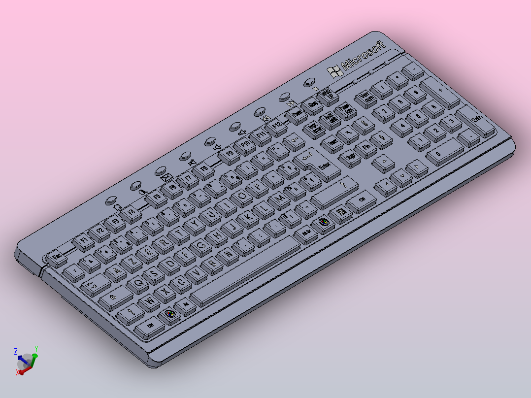 solidworks的键盘主视图