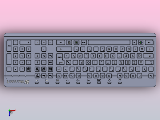 solidworks的键盘俯视缩略图
