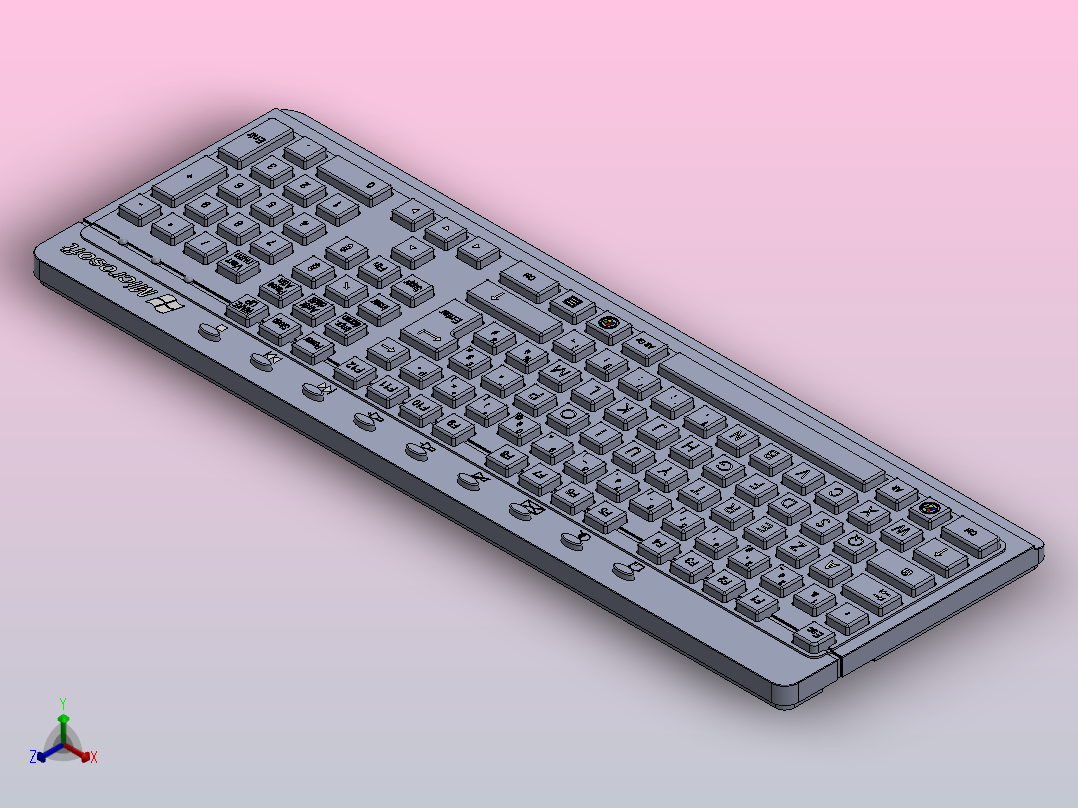 solidworks的键盘正等轴测图