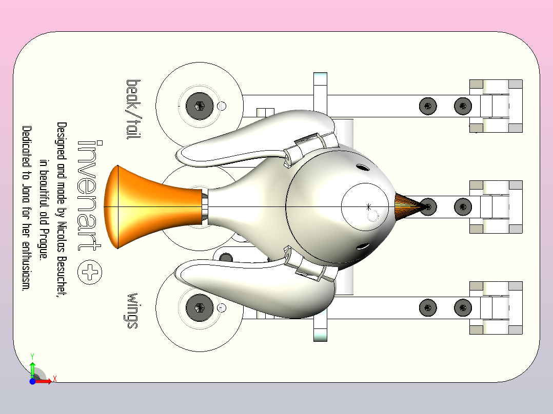 鸟木偶机器人前视图