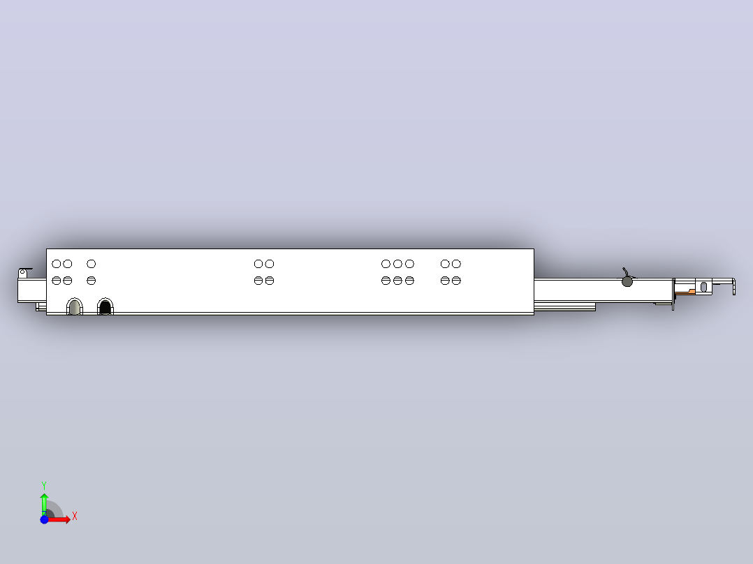 带块缓冲活塞抽屉的手动安装指南前视图