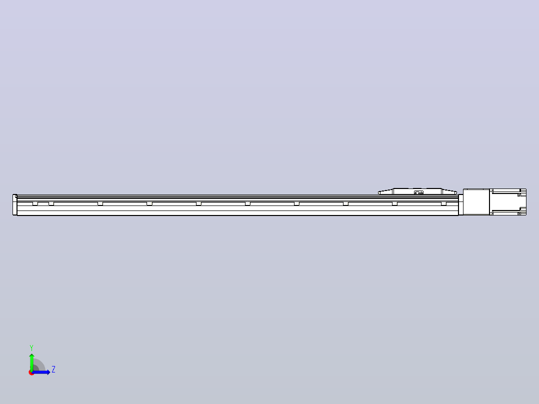 滚珠丝杠直线轴内置导轨TPA-GCR-150-2010C-L1100-M-M75-N3左视图