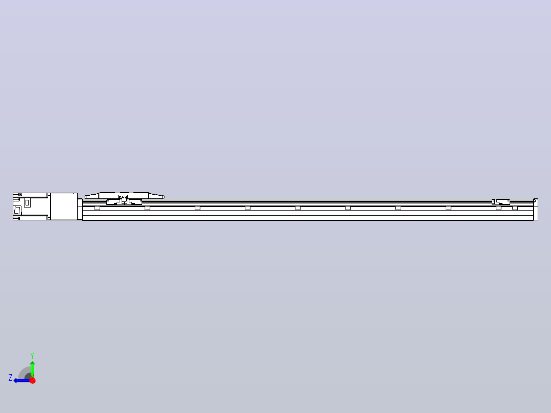 滚珠丝杠直线轴内置导轨TPA-GCR-150-2010C-L1100-M-M75-N3右视图