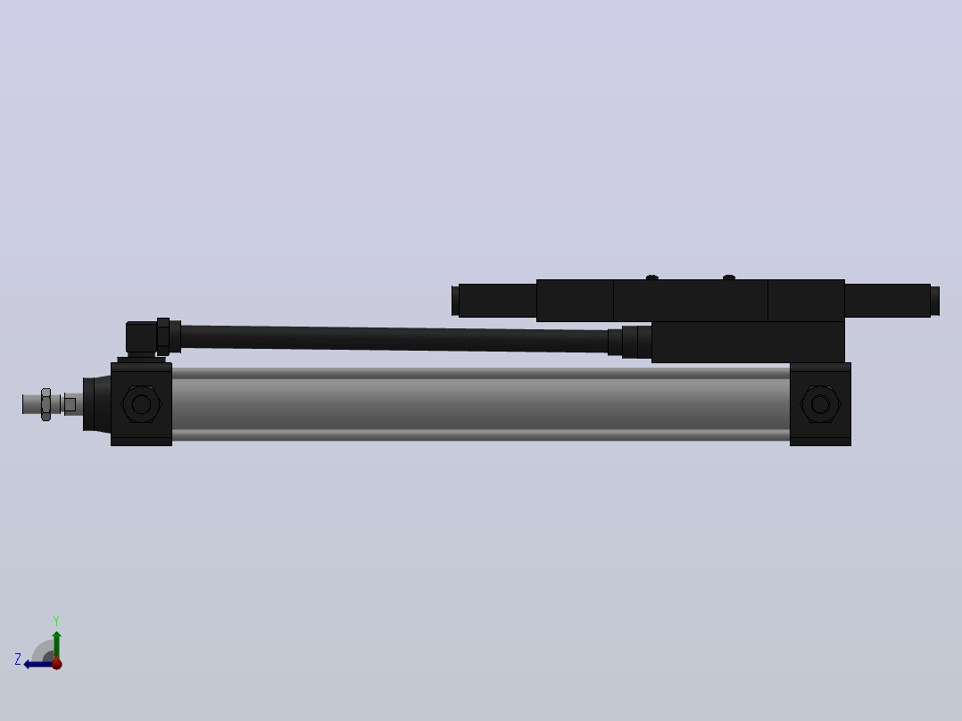 10A-5(V)系列带阀气缸(带阀型自己保持式)[10A-5(V) (Ⅱ) SD 32 B 300 A 5]右视图
