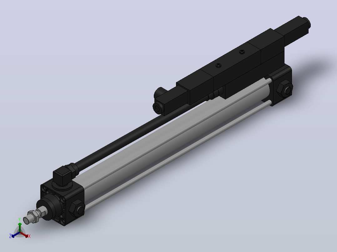 10A-5(V)系列带阀气缸(带阀型自己保持式)[10A-5(V) (Ⅱ) SD 32 B 300 A 5]正等轴测图