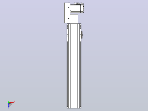 皮带直线轴半封闭可选导轨TPA-HNB-105D-90-L400-MR-Y-P20-N3俯视缩略图