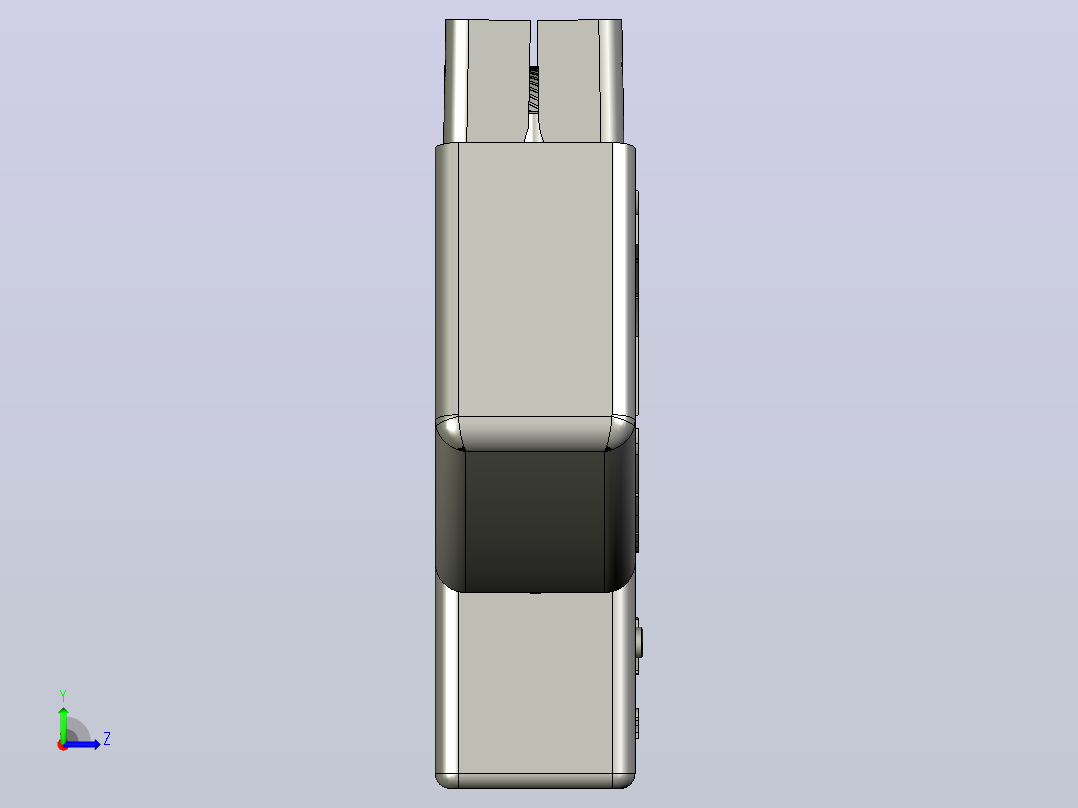Zippo打火机左视图