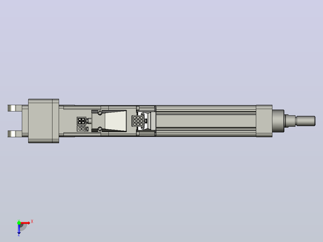 轻载电动缸TPA-ESR25-1002C-L150-MR-CB-W-P10-C3俯视图