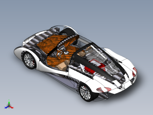 跑车3D模型正等轴测缩略图